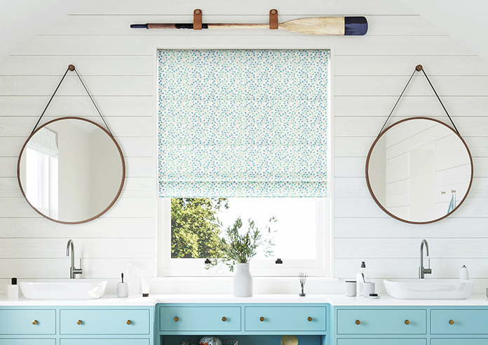 Fitzrovia Print, Horizon Blue - Roman Blind - Image 3
